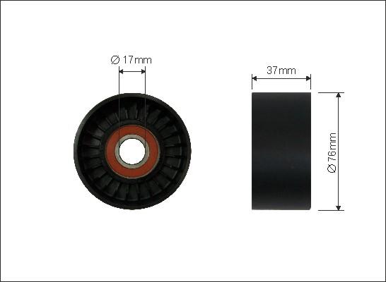 Caffaro 414-99 - Паразитна / водеща ролка, пистов ремък vvparts.bg