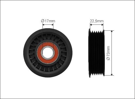 Caffaro 486-00 - Паразитна / водеща ролка, пистов ремък vvparts.bg