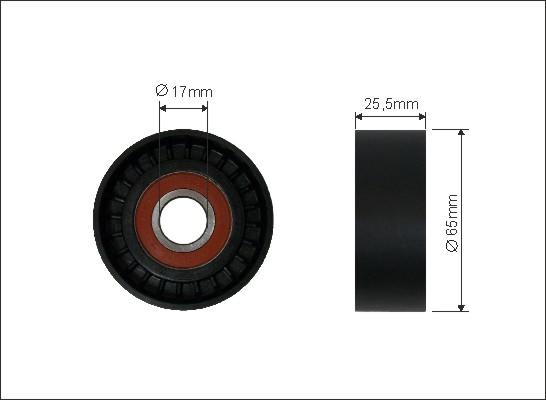 Caffaro 434-00 - Паразитна / водеща ролка, пистов ремък vvparts.bg