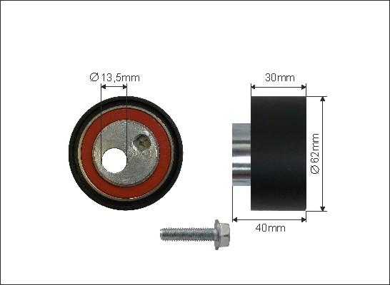 Caffaro 431-140 - Обтяжна ролка, ангренаж vvparts.bg