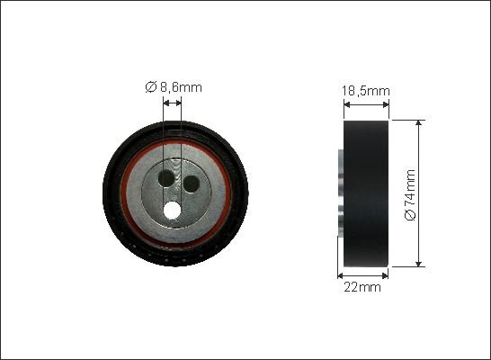 Caffaro 437-146 - Паразитна / водеща ролка, пистов ремък vvparts.bg