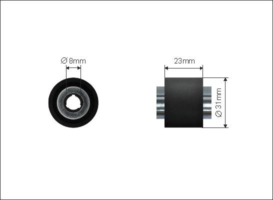 Caffaro 500492 - Паразитна / водеща ролка, зъбен ремък vvparts.bg