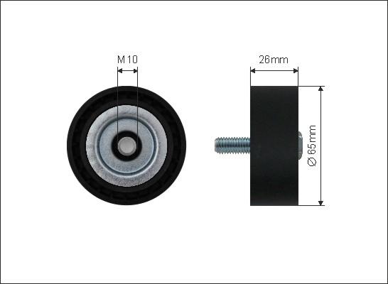 Caffaro 500444 - Паразитна / водеща ролка, пистов ремък vvparts.bg