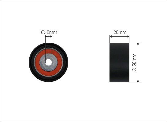 Caffaro 500448 - Паразитна / водеща ролка, пистов ремък vvparts.bg