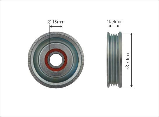 Caffaro 500458 - Паразитна / водеща ролка, пистов ремък vvparts.bg