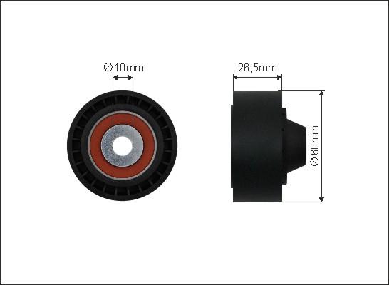 Caffaro 500452 - Паразитна / водеща ролка, пистов ремък vvparts.bg