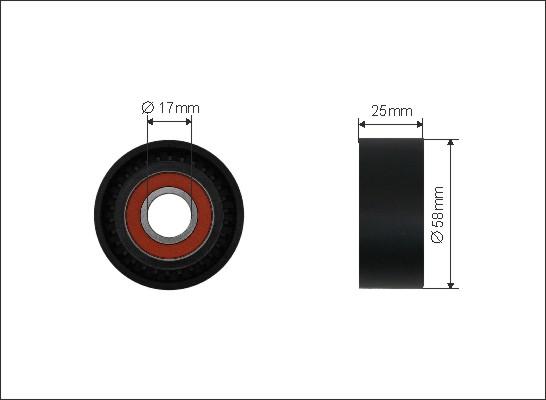 Caffaro 500406 - Паразитна / водеща ролка, пистов ремък vvparts.bg