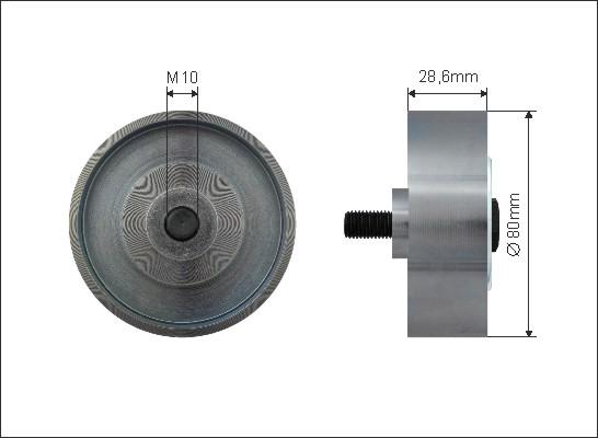 Caffaro 500419 - Паразитна / водеща ролка, пистов ремък vvparts.bg