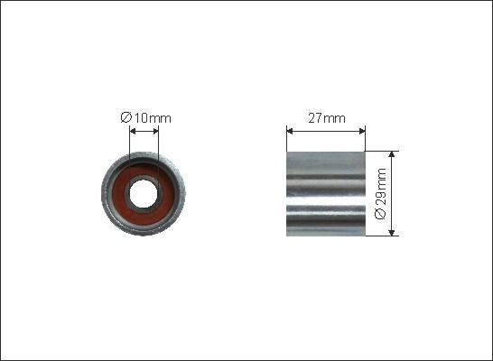 Caffaro 500417 - Паразитна / водеща ролка, пистов ремък vvparts.bg