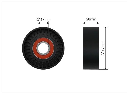 Caffaro 500436 - Паразитна / водеща ролка, пистов ремък vvparts.bg