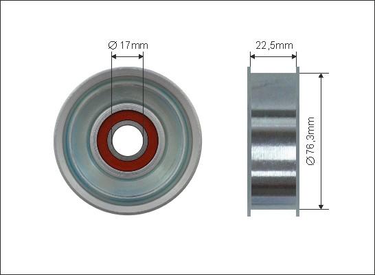 Caffaro 500430 - Паразитна / водеща ролка, пистов ремък vvparts.bg