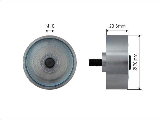 Caffaro 500423 - Паразитна / водеща ролка, пистов ремък vvparts.bg