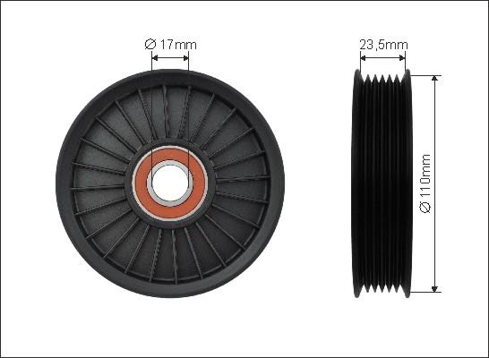 Caffaro 500478 - Паразитна / водеща ролка, пистов ремък vvparts.bg