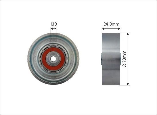 Caffaro 500560 - Паразитна / водеща ролка, пистов ремък vvparts.bg