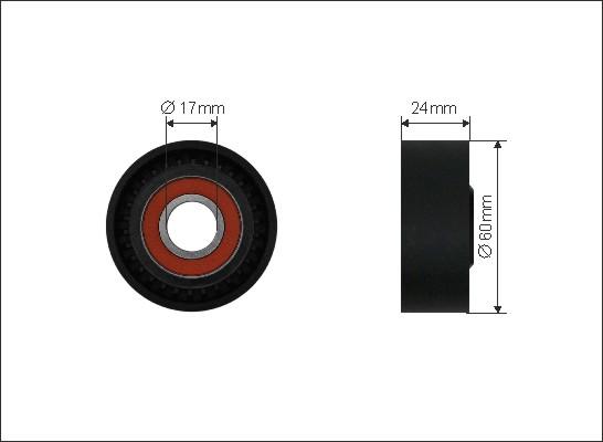 Caffaro 500562 - Паразитна / водеща ролка, пистов ремък vvparts.bg