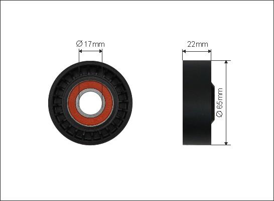 Caffaro 500504 - Паразитна / водеща ролка, пистов ремък vvparts.bg