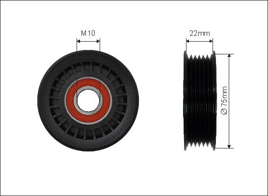 Caffaro 500519 - Паразитна / водеща ролка, пистов ремък vvparts.bg