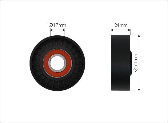 Caffaro 500513 - Паразитна / водеща ролка, пистов ремък vvparts.bg