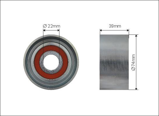 Caffaro 500581 - Паразитна / водеща ролка, пистов ремък vvparts.bg