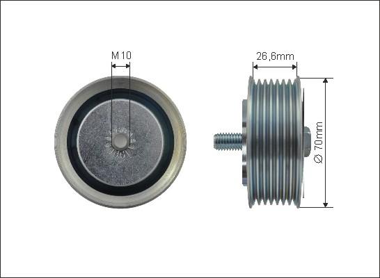 Caffaro 500530 - Паразитна / водеща ролка, пистов ремък vvparts.bg