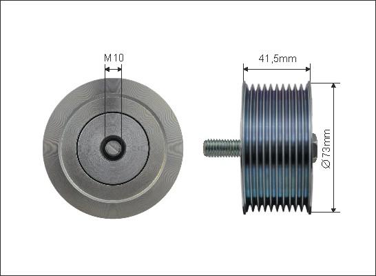 Caffaro 500573 - Паразитна / водеща ролка, пистов ремък vvparts.bg