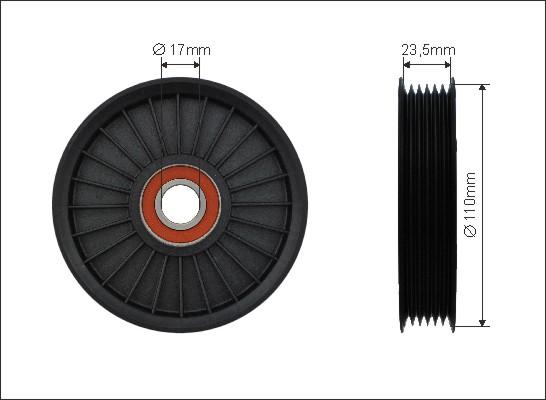 Caffaro 500572 - Паразитна / водеща ролка, пистов ремък vvparts.bg