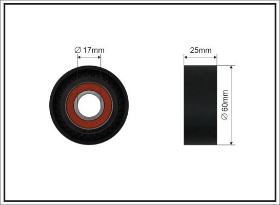 Caffaro 500655 - Паразитна / водеща ролка, пистов ремък vvparts.bg