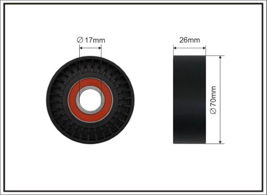 Caffaro 500631 - Паразитна / водеща ролка, пистов ремък vvparts.bg