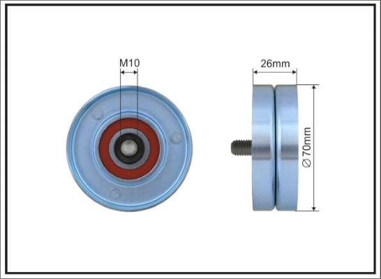 Caffaro 500633 - Паразитна / водеща ролка, пистов ремък vvparts.bg