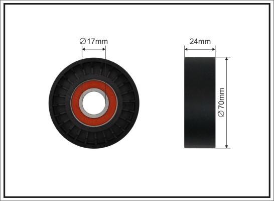 Caffaro 500670 - Паразитна / водеща ролка, пистов ремък vvparts.bg