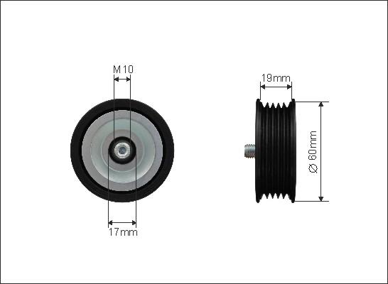 Caffaro 500095 - Паразитна / водеща ролка, пистов ремък vvparts.bg