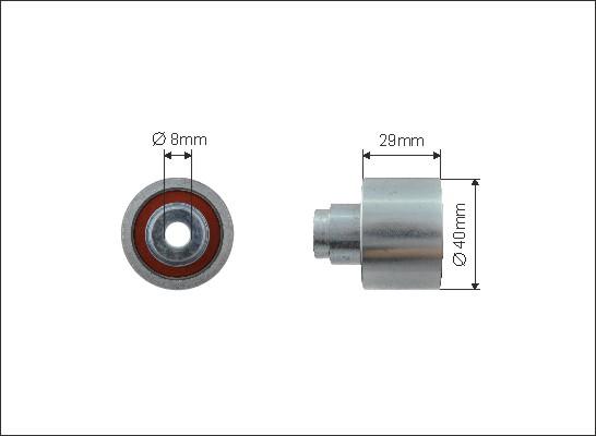 Caffaro 500092 - Паразитна / водеща ролка, зъбен ремък vvparts.bg