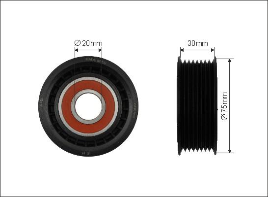 Caffaro 500045 - Паразитна / водеща ролка, пистов ремък vvparts.bg