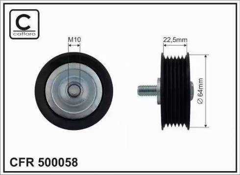 RHIAG RT55074 - Паразитна / водеща ролка, пистов ремък vvparts.bg