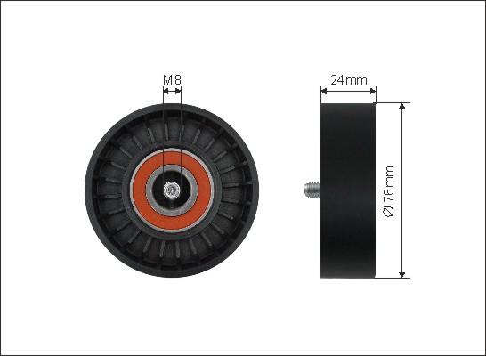 Caffaro 500053 - Паразитна / водеща ролка, пистов ремък vvparts.bg