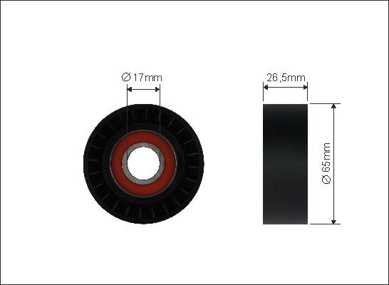 Caffaro 500008 - Паразитна / водеща ролка, пистов ремък vvparts.bg