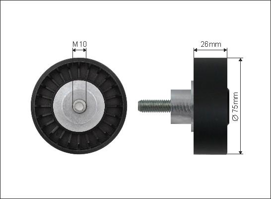 Caffaro 500007 - Паразитна / водеща ролка, пистов ремък vvparts.bg