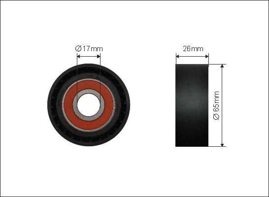 Caffaro 500287 - Паразитна / водеща ролка, пистов ремък vvparts.bg