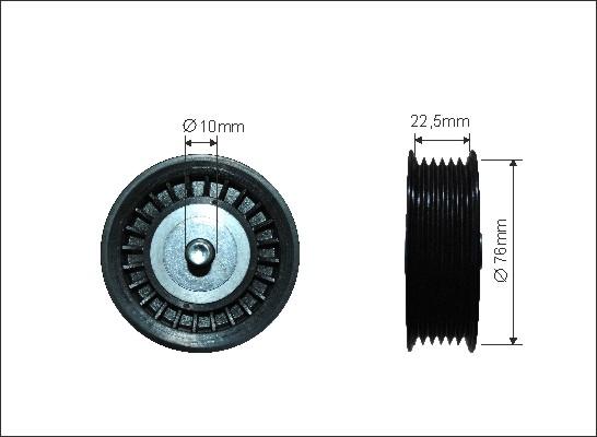 Caffaro 500080 - Паразитна / водеща ролка, пистов ремък vvparts.bg