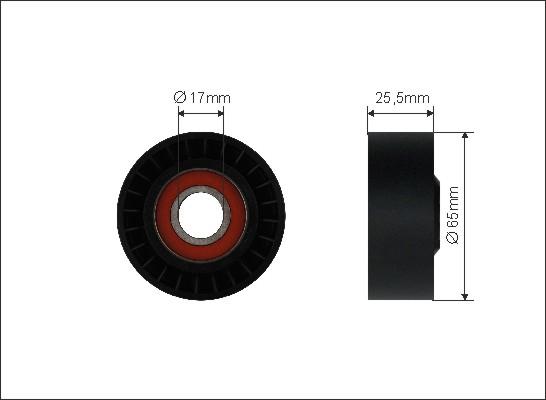 Caffaro 500025 - Паразитна / водеща ролка, пистов ремък vvparts.bg