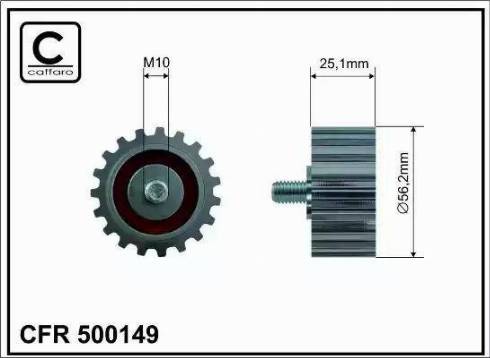 Caffaro 500149 - Паразитна / водеща ролка, зъбен ремък vvparts.bg