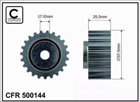 Caffaro 500144 - Паразитна / водеща ролка, зъбен ремък vvparts.bg