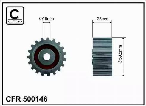 Caffaro 500146 - Паразитна / водеща ролка, зъбен ремък vvparts.bg