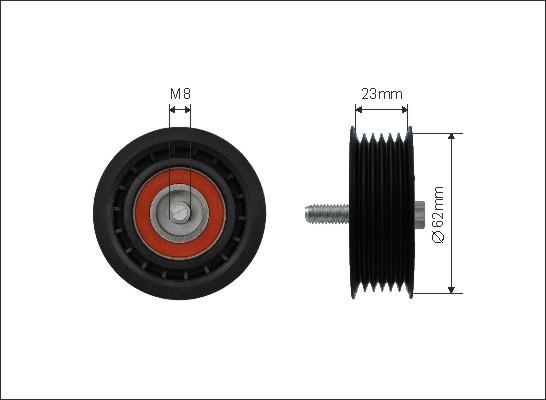 Caffaro 500164 - Паразитна / водеща ролка, пистов ремък vvparts.bg