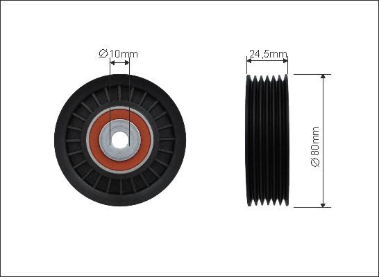 Caffaro 500165 - Паразитна / водеща ролка, пистов ремък vvparts.bg