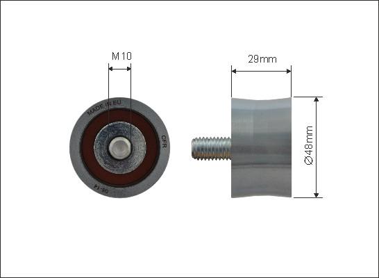 Caffaro 500139 - Паразитна / водеща ролка, зъбен ремък vvparts.bg