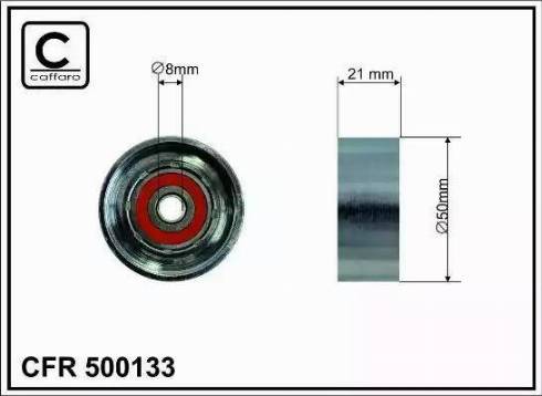 Caffaro 500133 - Паразитна / водеща ролка, зъбен ремък vvparts.bg