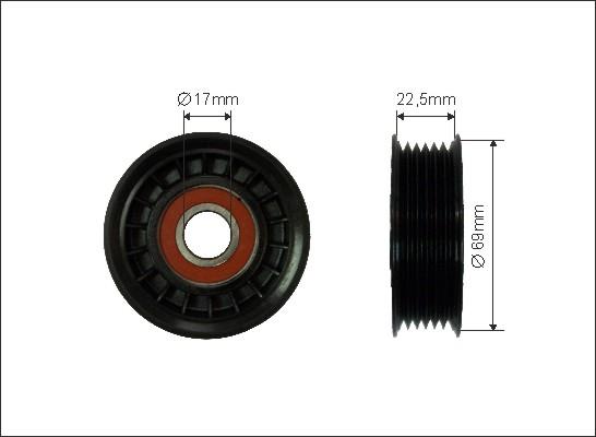 Caffaro 500124 - Паразитна / водеща ролка, пистов ремък vvparts.bg