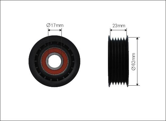 Caffaro 500173 - Паразитна / водеща ролка, пистов ремък vvparts.bg