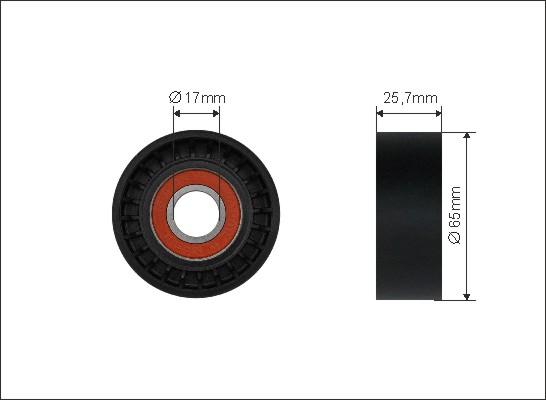 Caffaro 500342 - Паразитна / водеща ролка, пистов ремък vvparts.bg